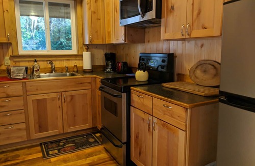 Reedsport Cabin | CozyCattail Cabin on our secluded coastal estuary woodland retreat