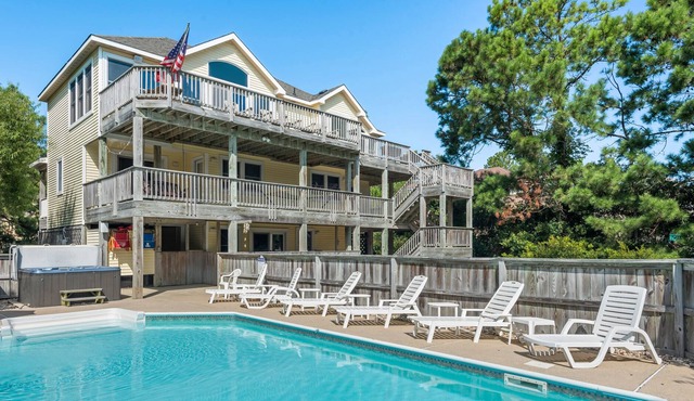 All Will Be Whale: Oceanside | Private Heated Pool | Hot Tub | Rec Room in Corolla