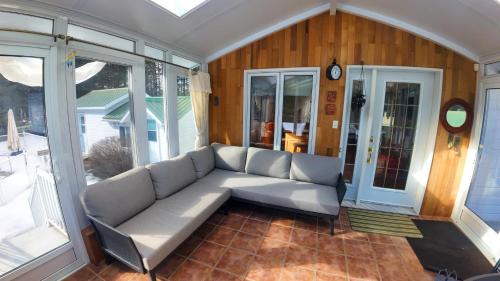 Cottage with inground pool outside in Saint-Damien