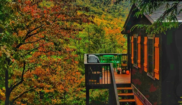 Incredible waterfall and mountain views| Hot Tub| Fire Pit in Lake Lure