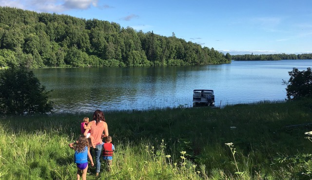 Listen to the loons on the lake. in Kenai