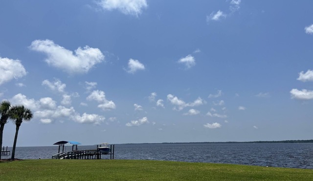 Ochlocknee Bay front condo located in George's Lighthouse gated community. in Panacea