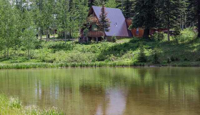 Pet Friendly Cabin on Pond on 1 Acre - Hot Tub - 2 Miles from Purgatory in Durango