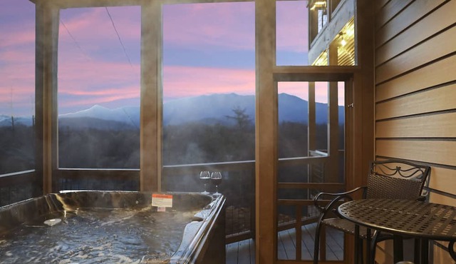 PHENOMENAL Luxury View Cabin! HUGE game room! 4 decks! 5 fireplaces! Hot Tub! in Gatlinburg