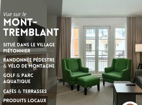 Village Condo with Balcony & Views - Walk Everywhere in Mont-Tremblant